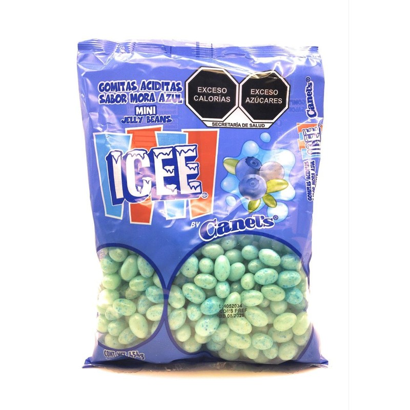 Gomitas Aciditas Mini Jelly Beans ICEE Canel's. Sabor Mora Azul.