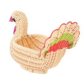 Fall Decor Rattan Storage Basket, Small Baskets For Organizing Storage Basket Mini Turkey Shape Rattan Storage Baskets for Home Dining Table Decorations