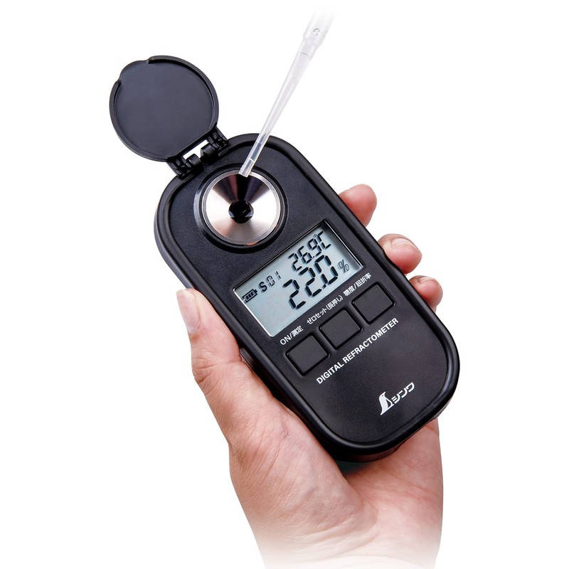 Shinwa Sokutei 70183 Digital Sugar Refractometer, 0-93%, Dustproof, Waterproof, Blackout