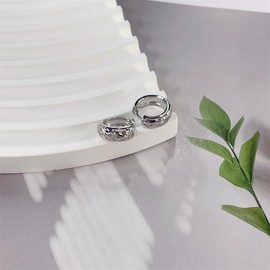 Dainty CZ Star Hoop Earrings for Women Men 14k Gold/Silver Plated Chic Crystal Cubic Zirconia Starburst Cartilage Small Huggie Hoops Minimalism Hypoallergenic Everyday Trendy Jewelry, Small, Copper