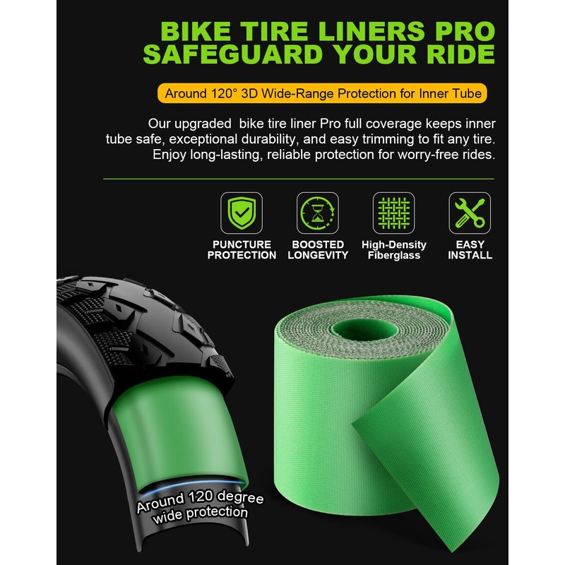 Julai Bike Tyre Liners Pro, Bicycle Inner Tube Protector, Fits