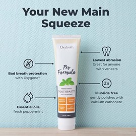 Oxyfresh Original Mint Toothpaste: For Long-Lasting Fresh Breath & Healthy Gums. Dentist recommended. No Artificial Colors, Low-Abrasion.