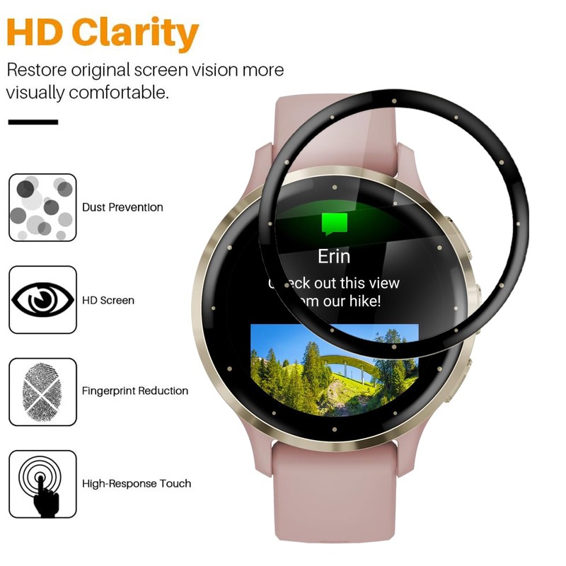 [3 Pack] Screen Protector for Garmin Venu 3s, Electro-weideworld 3D