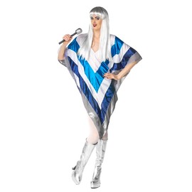 SoWest SoWest 70s Fancy Dress Super Disco 1970's Eurovision Trooper Poncho Cape Costume