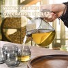 SHUWEICAO Glass Teapot,18.6oz/550ml Glass Tea Kettle With Wooden Handle,Stovetop &