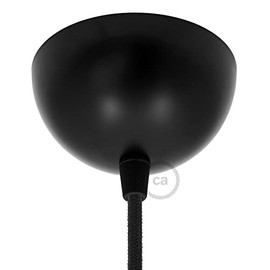 creative cables - Semi Spherical Painted Metal Lamp Canopy Kit - Black