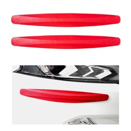 SHMZK 2 PCS Car Bumper Guard Strip, Anti-Scratch Vehicle Bumper Guard Protector Trim, Self-Adhesive Car Front & Rear Bumper Strips Sticker for Car SUV Truck, Car Exterior Accessories (Red)