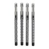 Helix Oxford Monochrome Gel Black Ink Pens x4