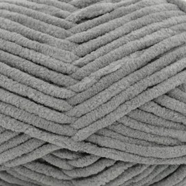 Velvet Chenille Yarn for Crocheting,Dark Grey Fluffy Velvet Plush Yarn Thick Soft Chunky Chenille Yarn Baby Blanket Yarn for Crocheting Knitting Amigurumi Beginners 50g(Dark Grey