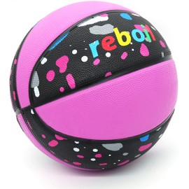 REBOILPHASE Baloncesto de goma tamaño 4 – Balón de baloncesto para niños, baloncesto pequeño, balones de baloncesto juveniles, regalo de baloncesto