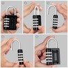 Belle Vous 4 Pack Black 4 Digit Combination Shackle Padlock
