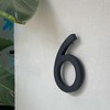 HASWARE 6 Inch Stylish ABS House Numbers - Black Sleek