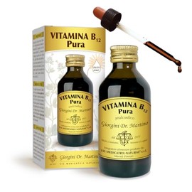 Dr Giorgini Integratore Alimentare, Vitamina B12 Pura Liquido Analcoolico - 100 ml (1000 mcg di B12 in 2 ml)