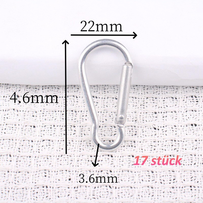 CALLYSONIC Carabiner Hook, 17 Pieces Key Rings Small, Carabiner Hook,