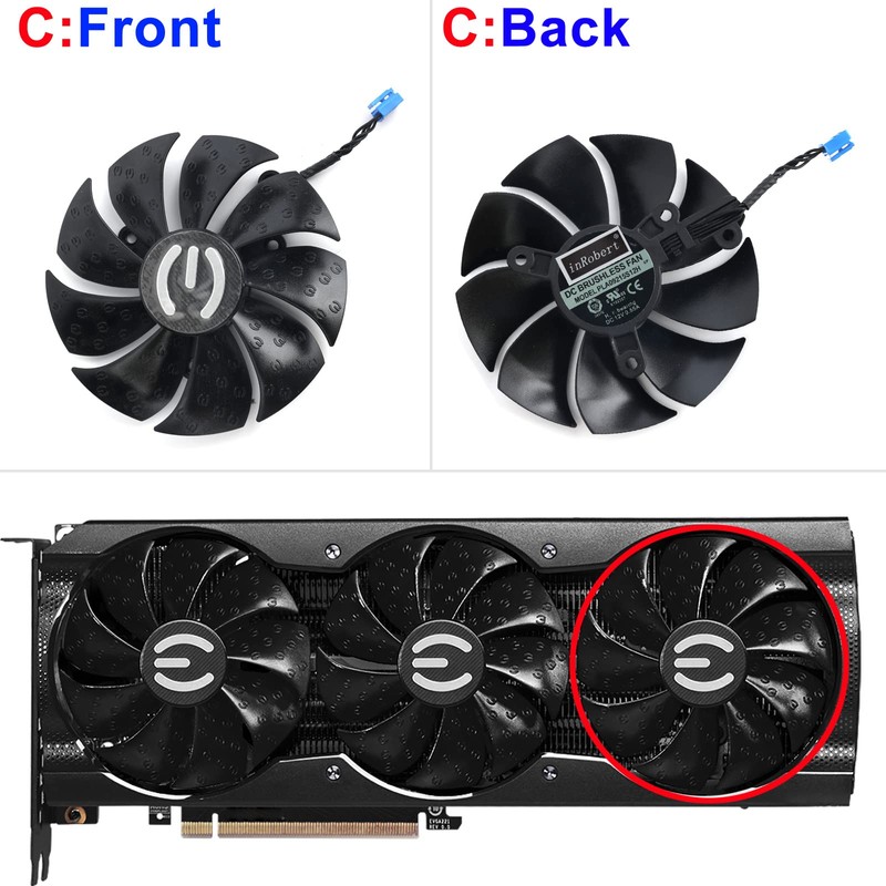 PLA09215S12H Graphics Card Fan for EVGA RTX 3070 3080 Ti