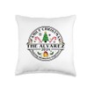 Alvarez Family Name Christmas 2024 Surname Matching Throw Pillow