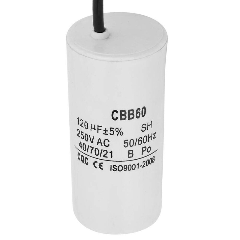 ViaGasaFamido 250V AC 120uF 50/60Hz Driving Capacitor with Lead Wire