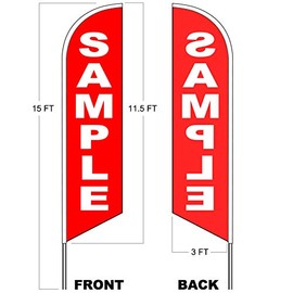 4 Less Co LIQUOR Windless Swooper Flag Kit 15' Feather Banner Sign rz-h