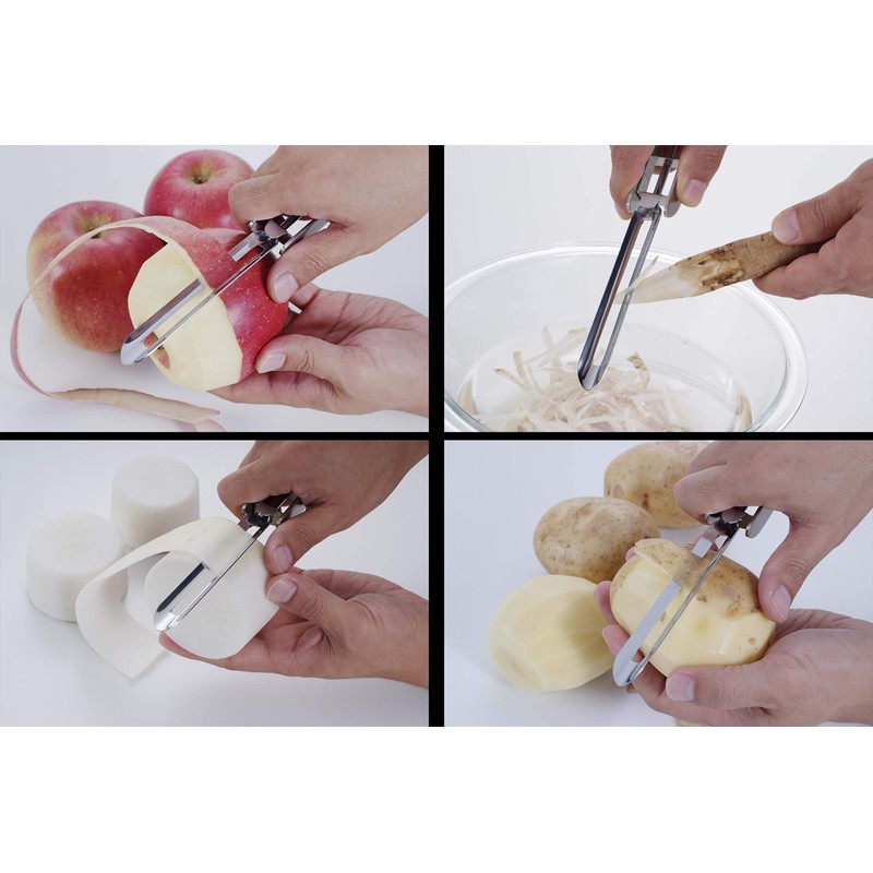 Stainless Steel Peeler, Long Vegetable Peeler, with plastic safety cover,