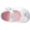 Baby Deer Patent SM with Bow Mary Jane (Infant), White,