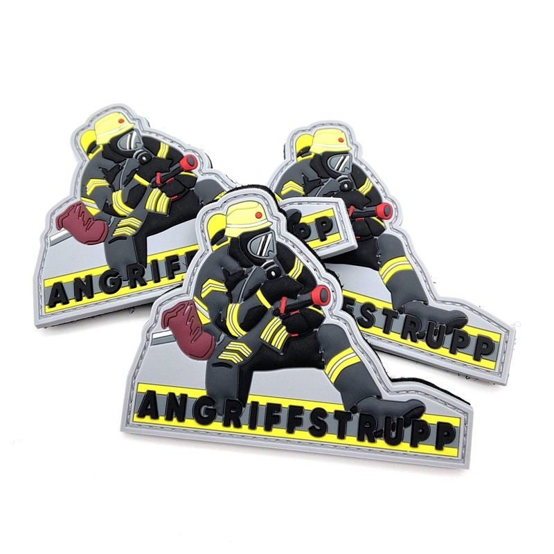 polizeimemesshop Fire brigade attack squad PVC rubber patch – fire