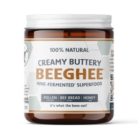 BEEGHEE® Bioactive Hive-Fermented Functional Nutrition for Gut Health & Energy | 100% Natural Bee Bread with Fermented Pollen, Raw Honey & Propolis | 8oz Jar