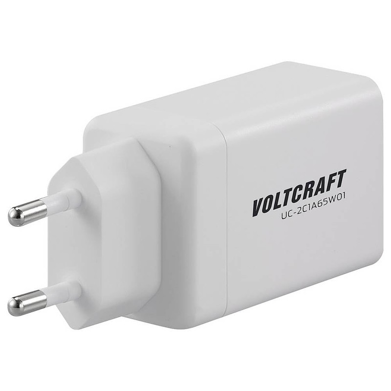 Voltcraft UC-2C1A65W01 USB Charger 65 W Socket, Indoor Output Current