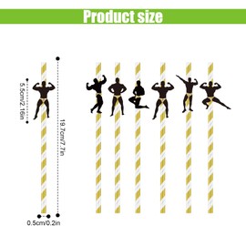 24pcs Bachelorette Party Straws, Straw Confetti Funny Drinking Straws for Adults Girls Party Wedding Party Favors Hen Party Supplies (Gold)