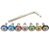 Kuroobaa Car License Plate Bolt M6 Anti-Theft Screws (Sky Blue)