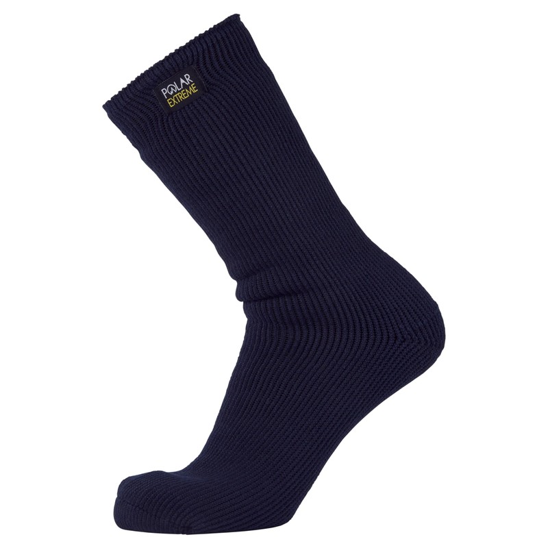 Polar Extreme HEAT MENS BRUSHED SOLID 2 PK NAVY SOCK