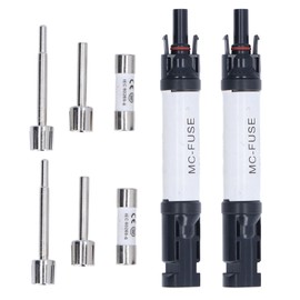 2Sets Solar PV Connectors Set IP68 Waterproof Anti UV 1000V Solar Built in Fuse Connector for Solar Cables/Controllers15A