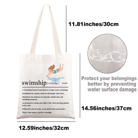 MYSOMY Wild Swimmer Tote Bag Swim Lover Gifts Swimmer Gifts Swimship Gifts Sea Swim Open Water Swimming Tote Bag (swimship UK)