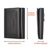 HUMERPAUL Men's RFID Blocking Tri-Fold Genuine Leather Wallet with 9
