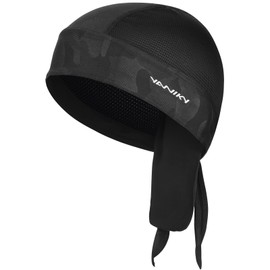 YANIKY Do Rags Bandana Cap Men Women Sun Protection Quick Drying Cycling Cap Summer Hat (US, Alpha, One Size, Black)