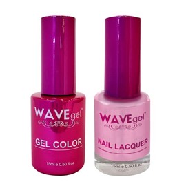 WAVEGEL Soak-Off Gel & Nail Lacquer Matching Duo Set - Princess Collection - #14 Lavish I 0.5 Oz