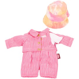 Götz 3403403 Combination Stripes Doll Clothing Size S / XM - 4-Piece Clothing and Accessory Set for Baby Dolls from 30 - 33 cm and Standing Dolls 36 cm