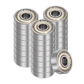 Kozelo 25pcs 625-ZZ Deep Groove Ball Bearings [5mm Bore x 16mm Outside Diameter x 5mm Thick] Double Metal Sealed P6 Bearing for Industrial Equipment Carbon Steel Z1