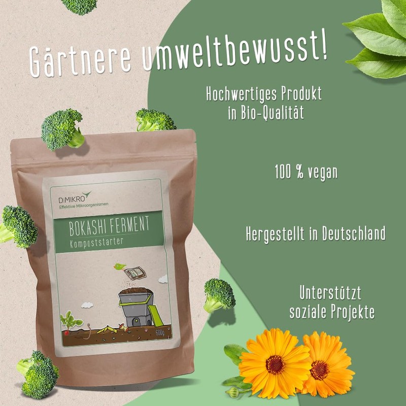 DIMIKRO Bokashi Ferment Dried - Compost Starter and Fermentation Aid