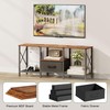 JARHETUN TV Stand with Fabric Drawer, Entertainment Center for 50
