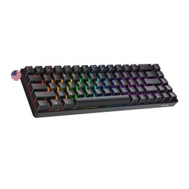 Geeky GK65 SE 65% | Mechanical Gaming Keyboard | 68 Keys Multi Color RGB LED Backlit for PC/Mac Gamer | ANSI US American Layout (Black, Mechanical Speed Yellow)