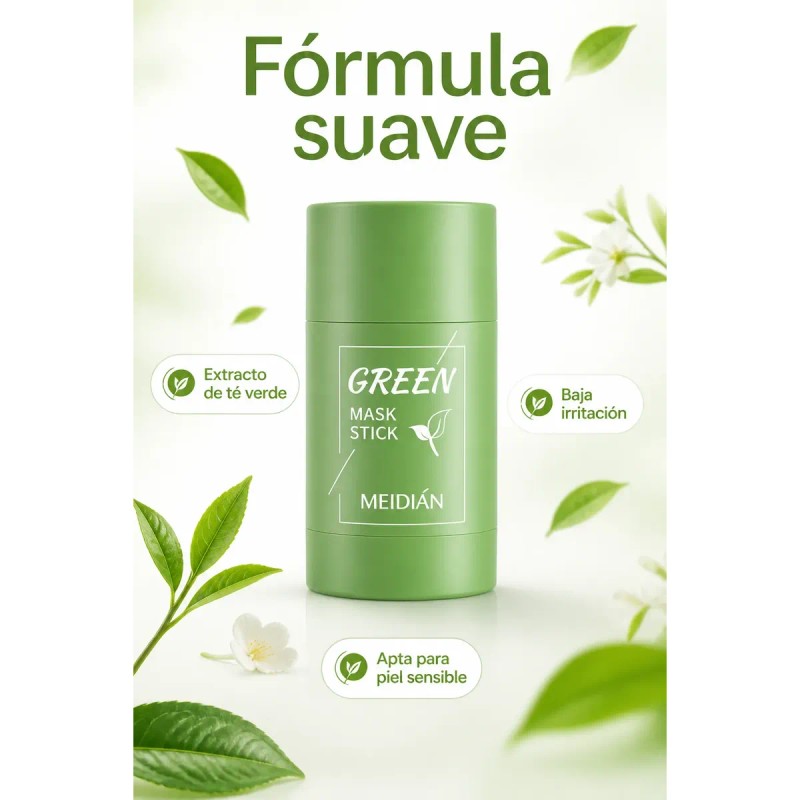 Mascarilla En Barra, Té Verde, Antiacné, Limpieza Profunda
