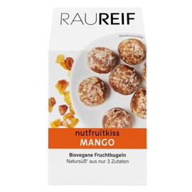 Raureif Bio Energy Balls (Mango) - 6 x 100 g | Vegan | Only 3 Ingredients: Mango, Dates & Coconut Flakes | 100% Natural | Fibre Rich | No Additives