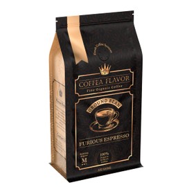 Coffea Flavor: Furious Espresso – Organic Medium Roast, Ground 100% Arabica, USDA Organic, Fair Trade, Caribbean Roasted, 16 oz