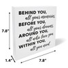 Graduation Quote Wood Box Sign Decor Positive Behind You All