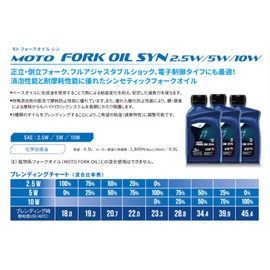 Elf 213967 MOTO FORK OIL SYN Motorcycle Fork Oil 5W Total Synthetic Oil 0.5L