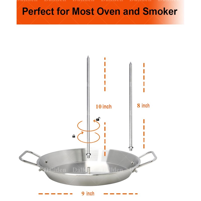 Dallden BBQ Vertical Skewer -Al Pastor Skewer Vertical Rotisserie Vertical