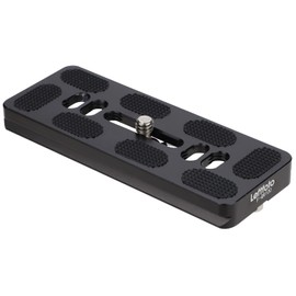 Leftfoto 100mm Universal Camera QR Plate, Quick Release Plate for DSLR Camera Tripod Ballhead, Arca Swiss Standard Clamp, Black