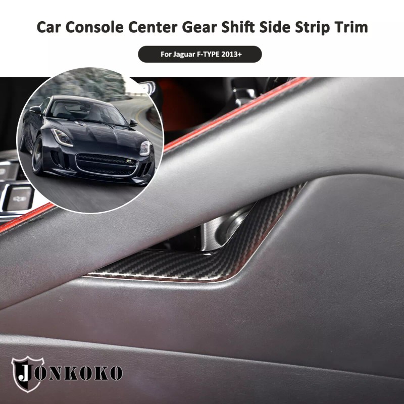 carcartrim-2022 Carbon fiber Look Gear Shift Side Strip Cover For