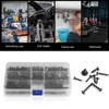 200Pcs Black Stainless Steel Round Head Self-tapping Screws Assortment Kit