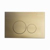 Wall Mount Dual Flush Metal Actuator plate in Matte Gold